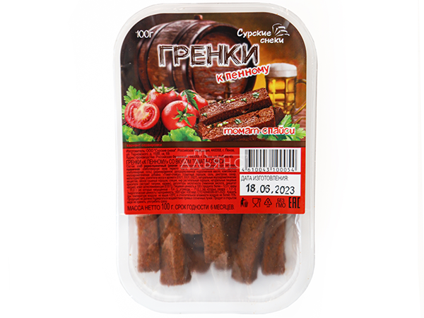 Сурские гренки Томат спайси (100 гр) в Хотьково