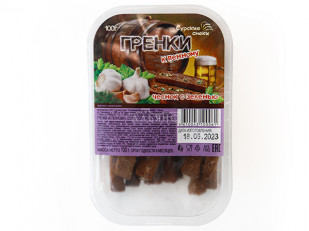 Вяленое мясо: Сурские гренки Чеснок с зеленью (100 гр)