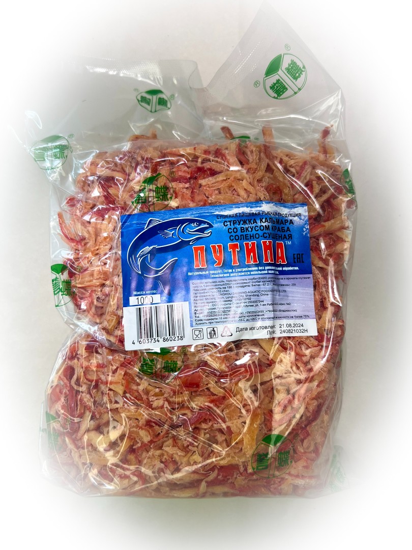 Кальмар стружка со вкусом краба "Розовая" (ПУТИНА) в Хотьково