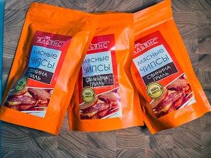 Ресторанные гренки с чесноком: Мясо (АЛЬЯНС) вяленое свинина 