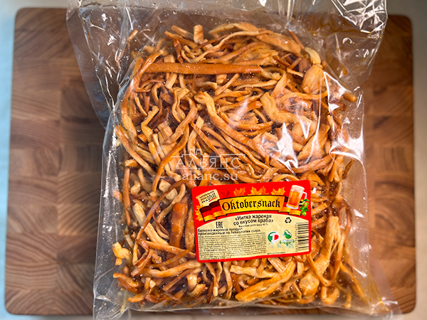 Нитка ЖАРЕНАЯ "Краб" Oktobtersnak 1 кг (сырный продукт) в Хотьково