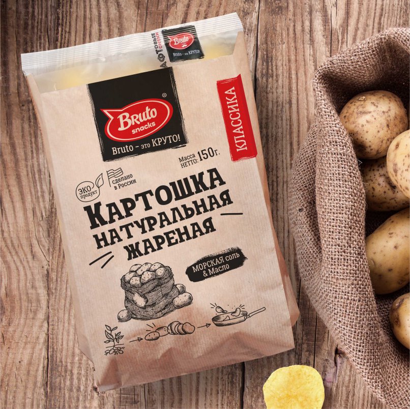 Картофель «Бруто» с солью 130 гр. в Хотьково