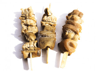 Окунь морской холодного копчения: Шашлычок из щуки холодного копчения